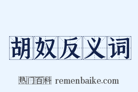 胡奴反义词是什么意思的图片
